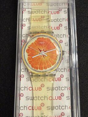 Swatch Vitamine Boost SUOK115 Orange Slice Watch 2015 Box Swiss